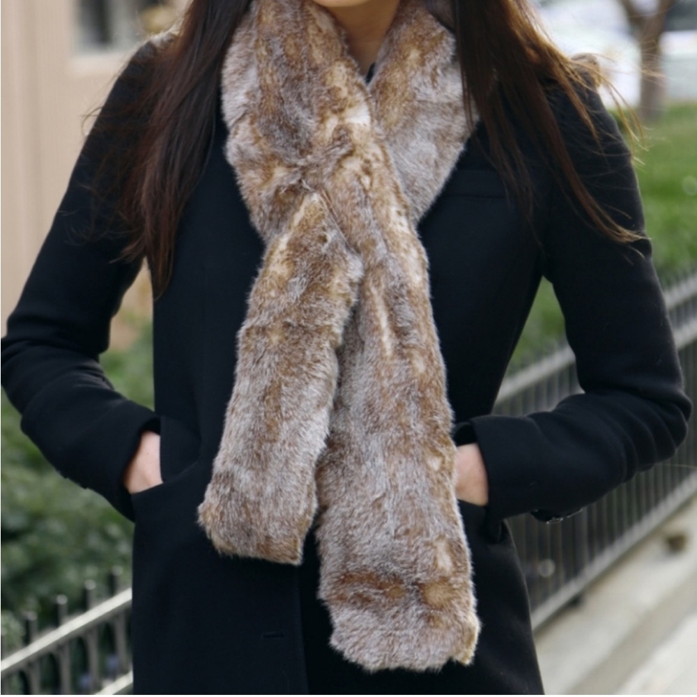 Restoration Hardware "Lynx" Faux Fur Scarf